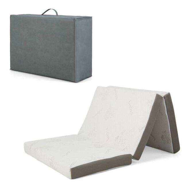 Kelvenix Single 10 cm Folding Gel-Infused Tri-fold Mattress in Grey - image 1