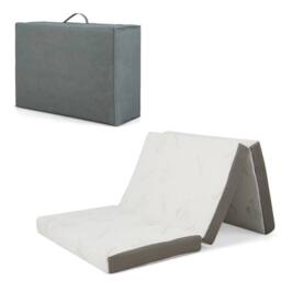 Kelvenix Single 10 cm Folding Gel-Infused Tri-fold Mattress in Grey - thumbnail 1