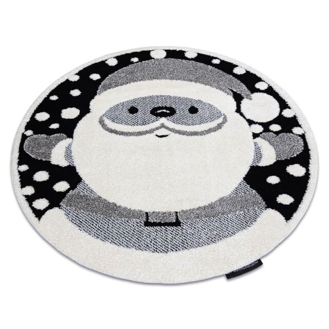 RugsX Modern Children's Rug in Black - Size: 140 cm diameter - image 1