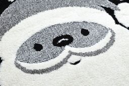 RugsX Modern Children's Rug in Black - Size: 140 cm diameter - thumbnail 5