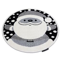 RugsX Modern Children's Rug in Black - Size: 140 cm diameter - thumbnail 1
