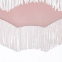 K LIVING Tassle 8 Inch Pink Traditional Shade with Tassels - thumbnail 3