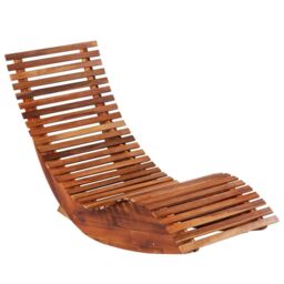 Berkfield Home Rocking Sun Loungers 2 pcs Acacia Wood in Brown - thumbnail 2