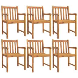 Berkfield Home 7 Piece Garden Dining Set Solid Wood Acacia in Brown - thumbnail 3