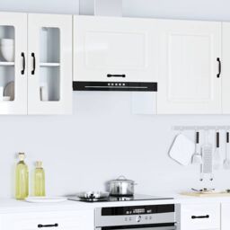 Berkfield Home Kitchen Wall Cabinet Kalmar High Gloss White Engineered Wood - thumbnail 4