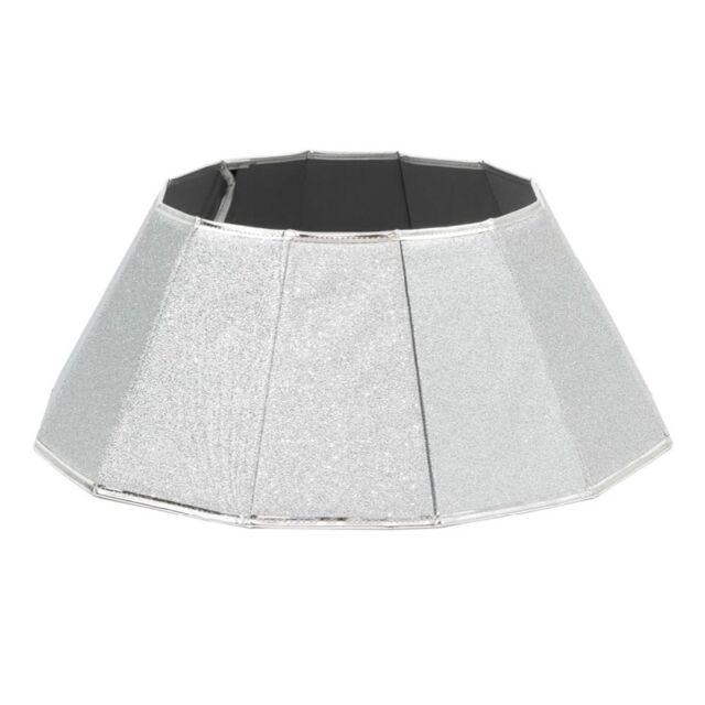 Christmas Village Diamond Glossy Christmas Tree Skirt in Silver - Size: 1 Pack - image 1