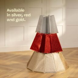 Christmas Village Diamond Glossy Christmas Tree Skirt in Silver - Size: 1 Pack - thumbnail 7