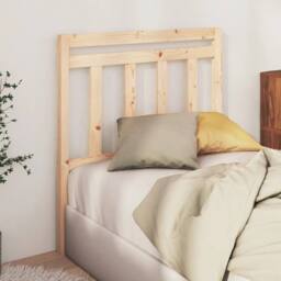 Berkfield Home Bed Headboard 81x4x100 cm Solid Wood Pine in Light Tan - Size: 81 x 4 x 100 cm - thumbnail 3
