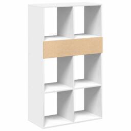 Berkfield Home Book Cabinet White 66x31x112 cm Engineered Wood - Size: 66 x 31 x 112 cm - thumbnail 6