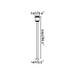 Netlighting Plaza Outdoor LED Lamp Post Dark Grey 18W 3000K IP54 - thumbnail 2