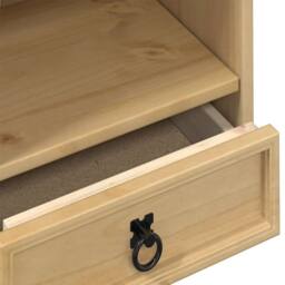 Berkfield Home CD Cabinet Corona 40x30x110 cm Solid Wood Pine in Brown - Size: 40 x 30 x 110 cm - thumbnail 7