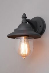 BHS Lighting Trent Outdoor Wall Light in Dark Grey