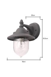 BHS Lighting Trent Outdoor Wall Light in Dark Grey - thumbnail 5