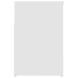 Berkfield Home Shoe Bench White 80x30x45 cm Engineered Wood - Size: 80 x 30 x 45 cm - thumbnail 6