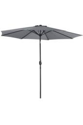 Living and Home Patio Umbrella 3M Large Traditional Parasol with Resin Base in Dark Grey - thumbnail 4