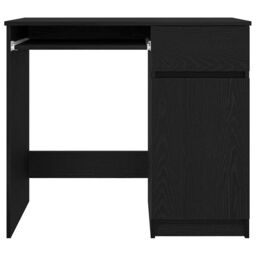 Berkfield Home Desk Black Oak 86x49x76 cm Engineered Wood - Size: 86 x 49 x 76 cm - thumbnail 6
