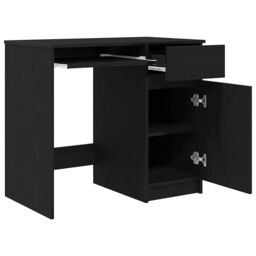 Berkfield Home Desk Black Oak 86x49x76 cm Engineered Wood - Size: 86 x 49 x 76 cm - thumbnail 5