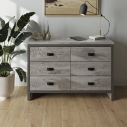 GFW Boston 3+3 Drawer Chest in Grey - thumbnail 5