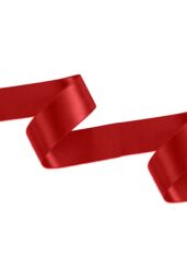 Neel Blue Double Sided Satin Polyester Ribbon Roll, 25mm x 10 Metres in Scarlet
