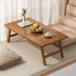 FORGEVIO Folding Coffee Tea Table Bamboo Foldable Low Table in Brown - thumbnail 4