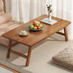 FORGEVIO Folding Coffee Tea Table Bamboo Foldable Low Table in Brown