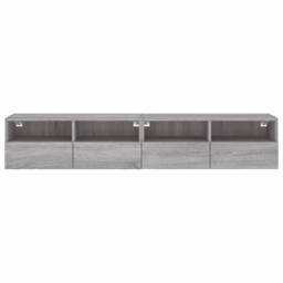 Berkfield Home TV Wall Cabinets 2 pcs Grey Sonoma 80x30x30 cm Engineered Wood - Size: 80 x 30 x 30 cm - thumbnail 8