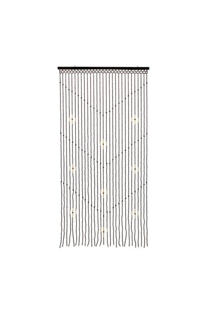 JVL Tuscany Beaded Door Curtain - Arrow in Light Brown - Size: 90 cm width x 175 cm drop - image 1