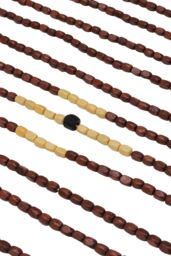 JVL Tuscany Beaded Door Curtain - Arrow in Light Brown - Size: 90 cm width x 175 cm drop - thumbnail 4