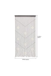 JVL Tuscany Beaded Door Curtain - Arrow in Light Brown - Size: 90 cm width x 175 cm drop - thumbnail 6