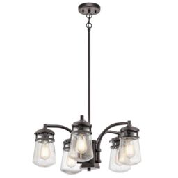 Netlighting Lyndon 5 Light Outdoor Chandelier Pendant Lighting Bronze IP44 E27