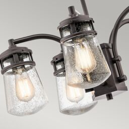 Netlighting Lyndon 5 Light Outdoor Chandelier Pendant Lighting Bronze IP44 E27 - thumbnail 3
