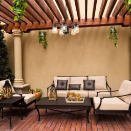 Netlighting Lyndon 5 Light Outdoor Chandelier Pendant Lighting Bronze IP44 E27 - thumbnail 2