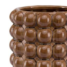 Lemon Pavilion Furniture and Decor Seville Collection Large Bubble Vase - L20 x W20 x H20 cm - Caramel in Brown - thumbnail 2