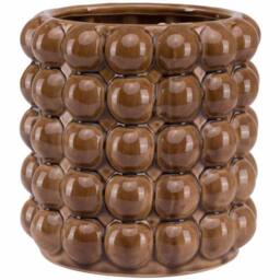 Lemon Pavilion Furniture and Decor Seville Collection Large Bubble Vase - L20 x W20 x H20 cm - Caramel in Brown - thumbnail 1