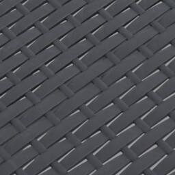Berkfield Home Garden Table Anthracite 58x58x41 cm PP Rattan in Dark Grey - Size: 58 x 58 x 41 cm - thumbnail 4