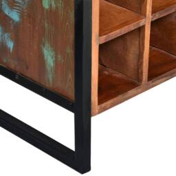 Berkfield Home Beautiful Wine Rack for 16 Bottles Solid Reclaimed Wood in Brown - thumbnail 8