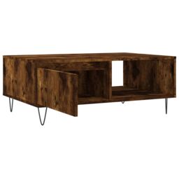 Berkfield Home Coffee Table Smoked Oak 90x60x35 cm Engineered Wood in Brown - Size: 90 x 60 x 35 cm - thumbnail 6