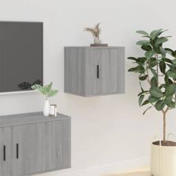 Berkfield Home Wall Mounted TV Cabinets 2 pcs Grey Sonoma 40x34.5x40 cm - thumbnail 4