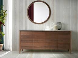 Angel Cerda Walnut sideboard with porcelain marble top in Brown - thumbnail 3