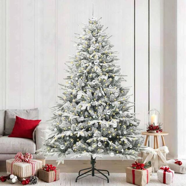 Berkfield Home Artificial Pre-lit Christmas Tree with Ball Set Green 240 cm - image 1