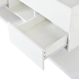 KORVIXA High Gloss LED Lift Top Coffee Table in White - Size: 100 cm x 100 cm - thumbnail 5