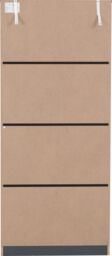 Seconique Dakotia 2 Door Wardrobe in Dark Grey - thumbnail 6