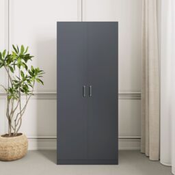 Seconique Dakotia 2 Door Wardrobe in Dark Grey - thumbnail 1