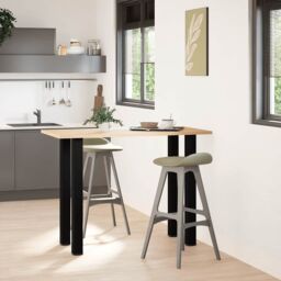 Berkfield Home Coffee Table Legs 4 pcs Black 90-92 cm Steel - thumbnail 3