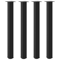 Berkfield Home Coffee Table Legs 4 pcs Black 90-92 cm Steel - thumbnail 2
