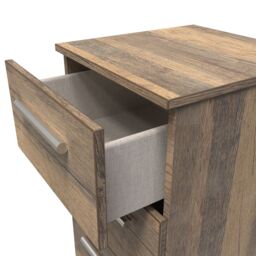 Ready Assembled 2 U Trent 3 Drawer Bedside Cab(Ready Assembled) in Dark Brown - thumbnail 5