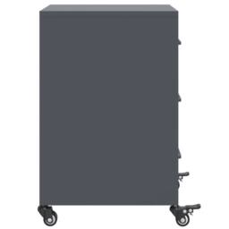Berkfield Home Bedside Cabinet Anthracite 36x39x59 cm Steel in Charcoal - Size: 36 x 39 x 59 cm - thumbnail 7