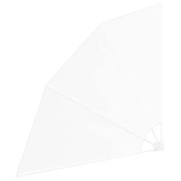 Berkfield Home Modern Balcony Privacy Screen Folding Manual White 140 x 140 cm Fabric - thumbnail 4