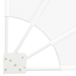 Berkfield Home Modern Balcony Privacy Screen Folding Manual White 140 x 140 cm Fabric - thumbnail 7