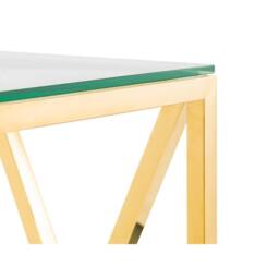 Cheshire Monaco Console Table in Glass & Gold - thumbnail 5